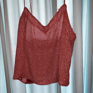 Women's Red Floral Top